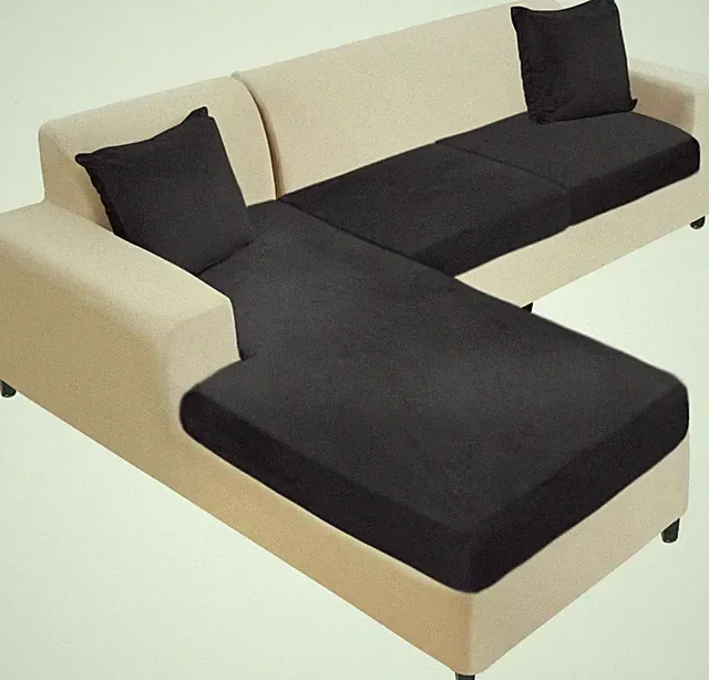 Sectional Couch Cover 3 Pieces Velvet Separate Couch Cushion Covers L Shape Soft