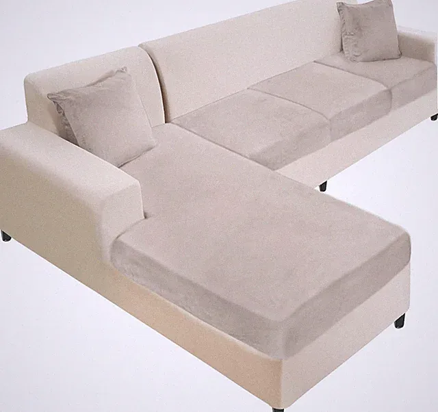 Sectional Couch Cover 4 Pieces Velvet Separate Couch Cushion Covers L Shape Soft