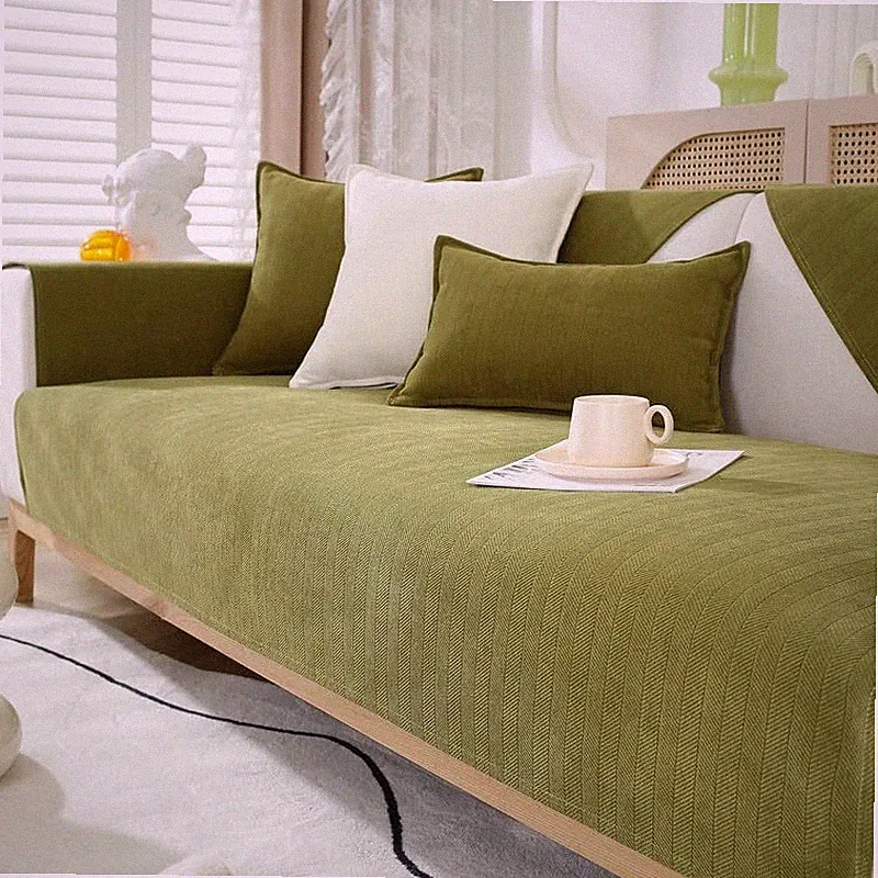 Sectional Couch Cover, Funny Chenille Fuzzy Sofa Slipcover, Anti-Slip Furnitu...