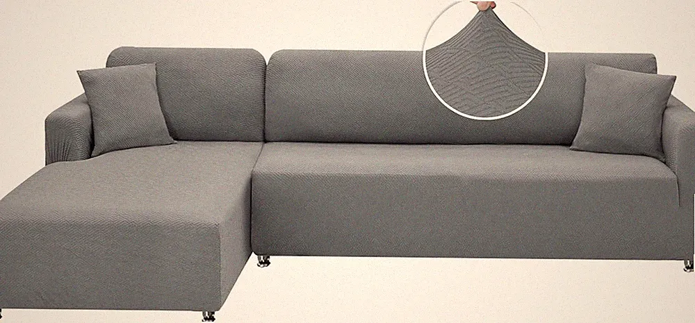 Sectional Couch Cover High Stretch L Shaped Sofa Cover 2 Pieces Non Slip