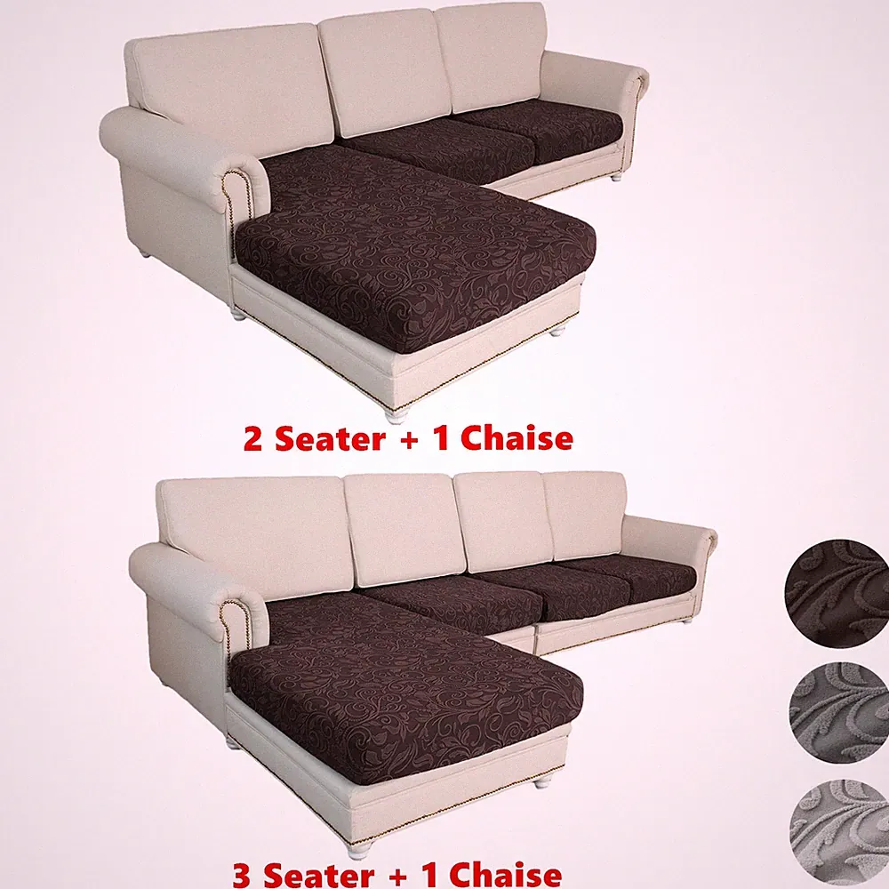 Sectional Couch Cover Separate Cushion Chaise Cover for L Shape Sectional Sofa
