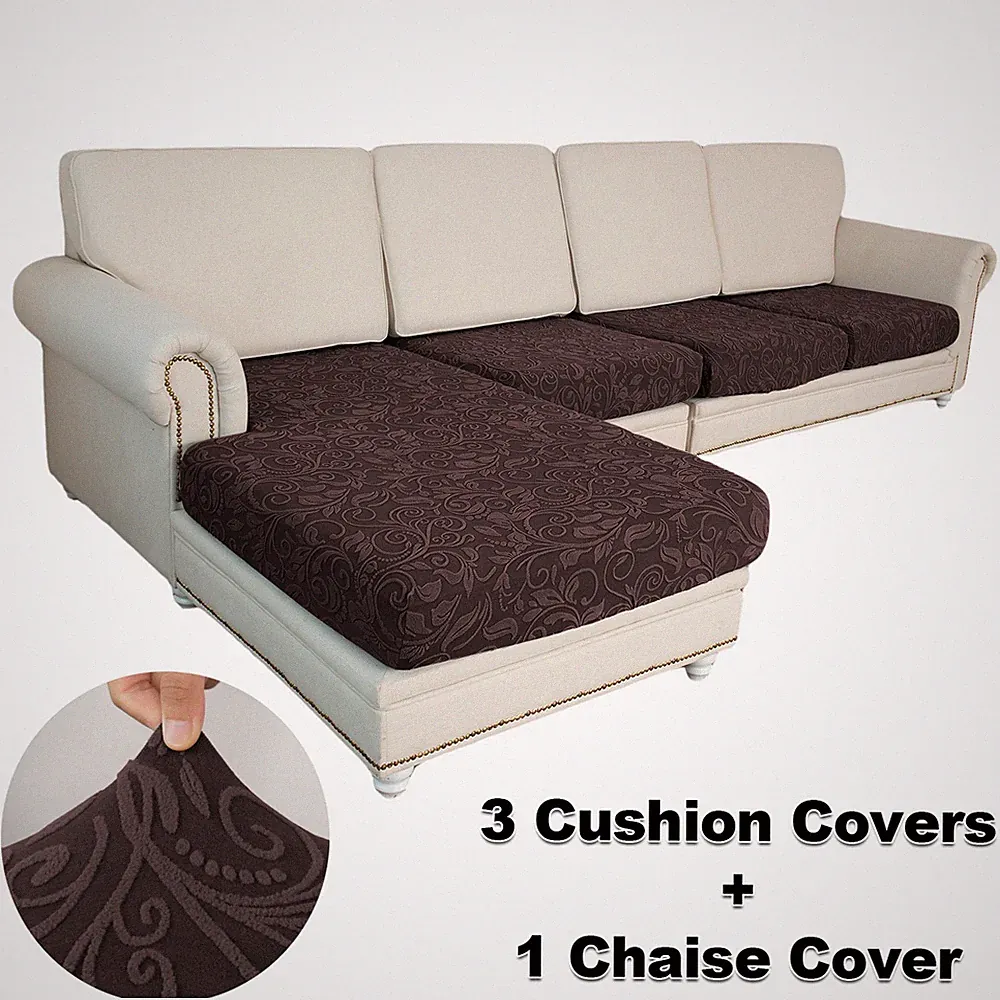 Sectional Couch Cover Stretch Couch Covers for 3 Cushion Couch,3 Seater+1 Chaise