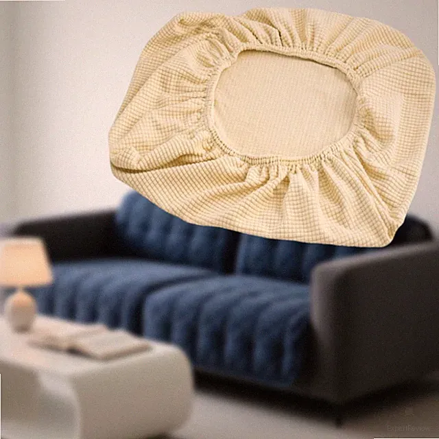 Sectional Couch Cover Stretch Sofa Slipcover with Elastic Bottom Furniture