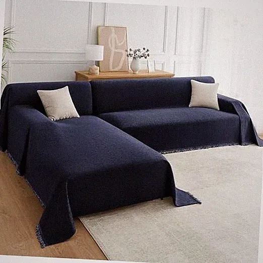 Sectional Couch Covers 2-Piece Set for L-Shaped Sofas, Pet X-Large Navy Blue