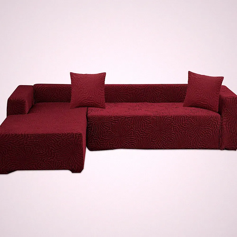 Sectional Couch Covers 2 Pieces 3 + 4 Seater L Shape Sofa Cover with Pillowcases
