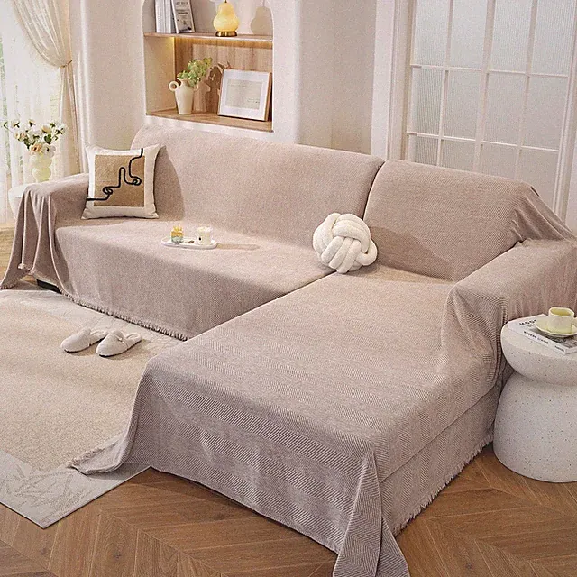 Sectional Couch Covers 2 Pieces, L Shaped Couch Cover Blanket, Sectional Sofa...