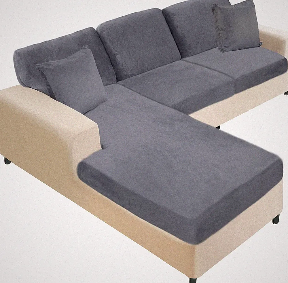 Sectional Couch Covers 6 PCs Velvet Couch Cushion Covers L Shape Slipcovers
