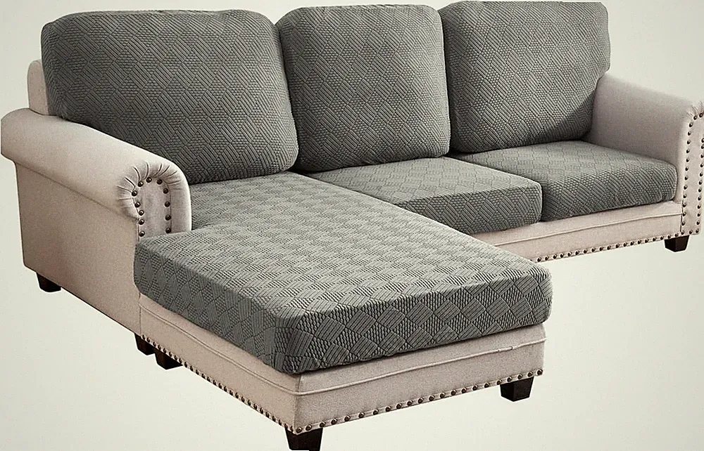 Sectional Couch Covers 6 Pieces, Stretch Couch Cushion Covers