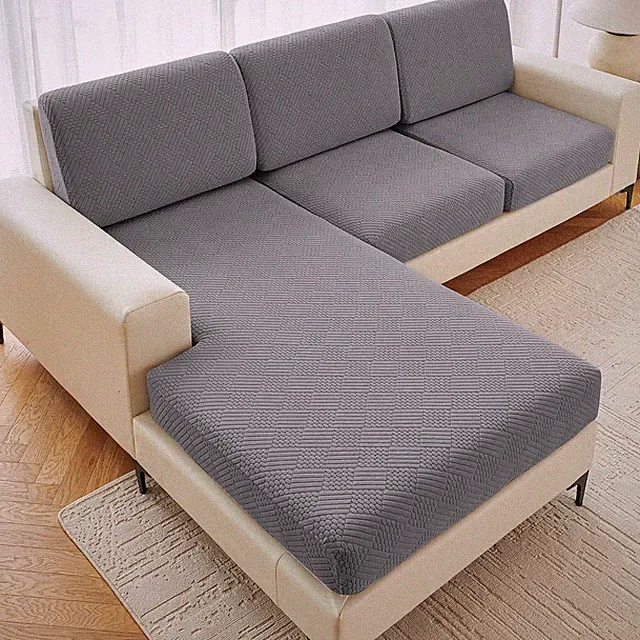 Sectional Couch Covers 6 Pieces, Stretch Couch Cushion Covers, L Shaped Washa...