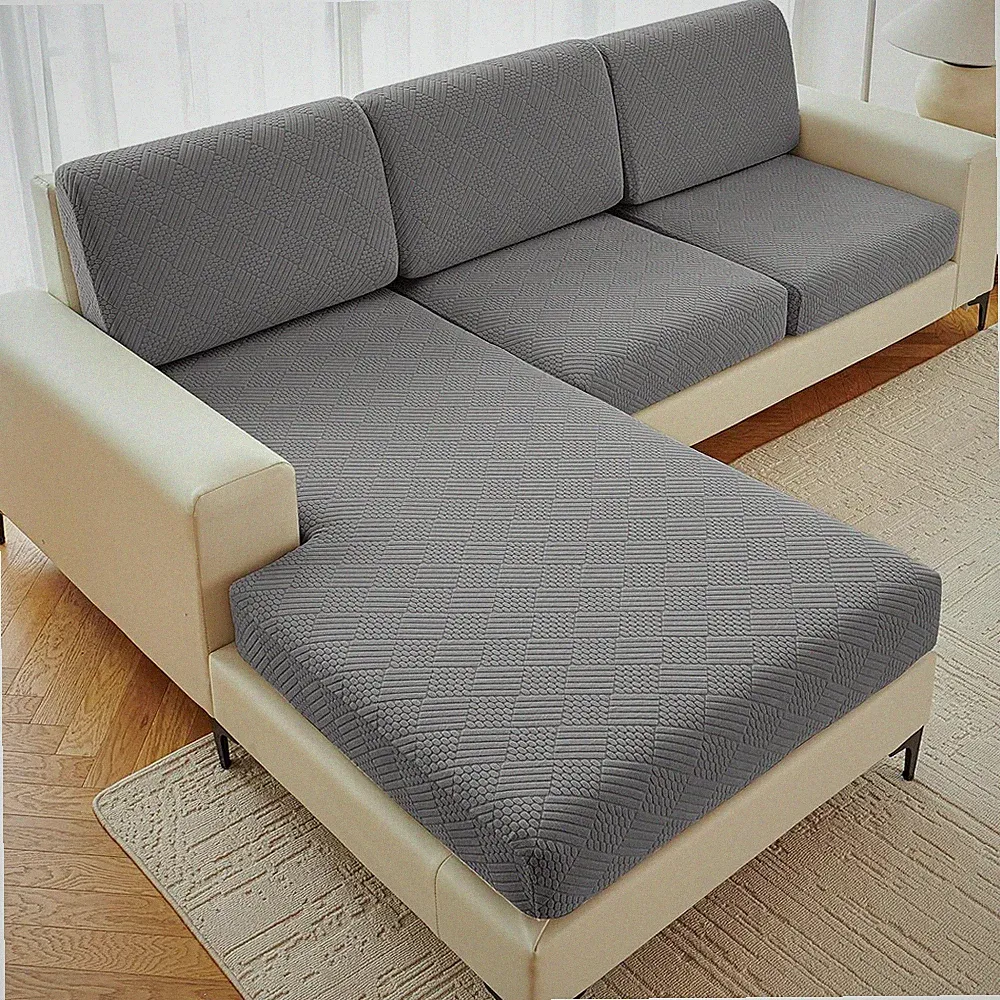 Sectional Couch Covers 6 Pieces Stretch Couch Cushion Covers L Shaped Washable