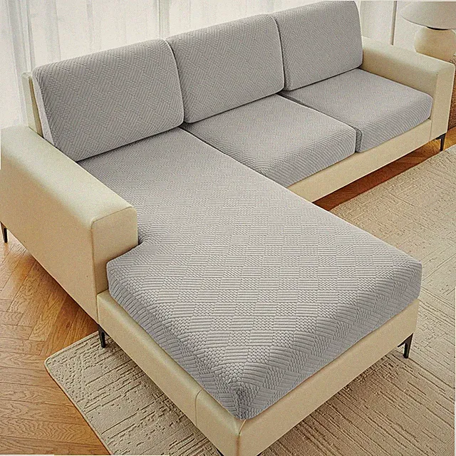 Sectional Couch Covers 6 Pieces, Stretch Couch Cushion Covers, L Shaped Washable