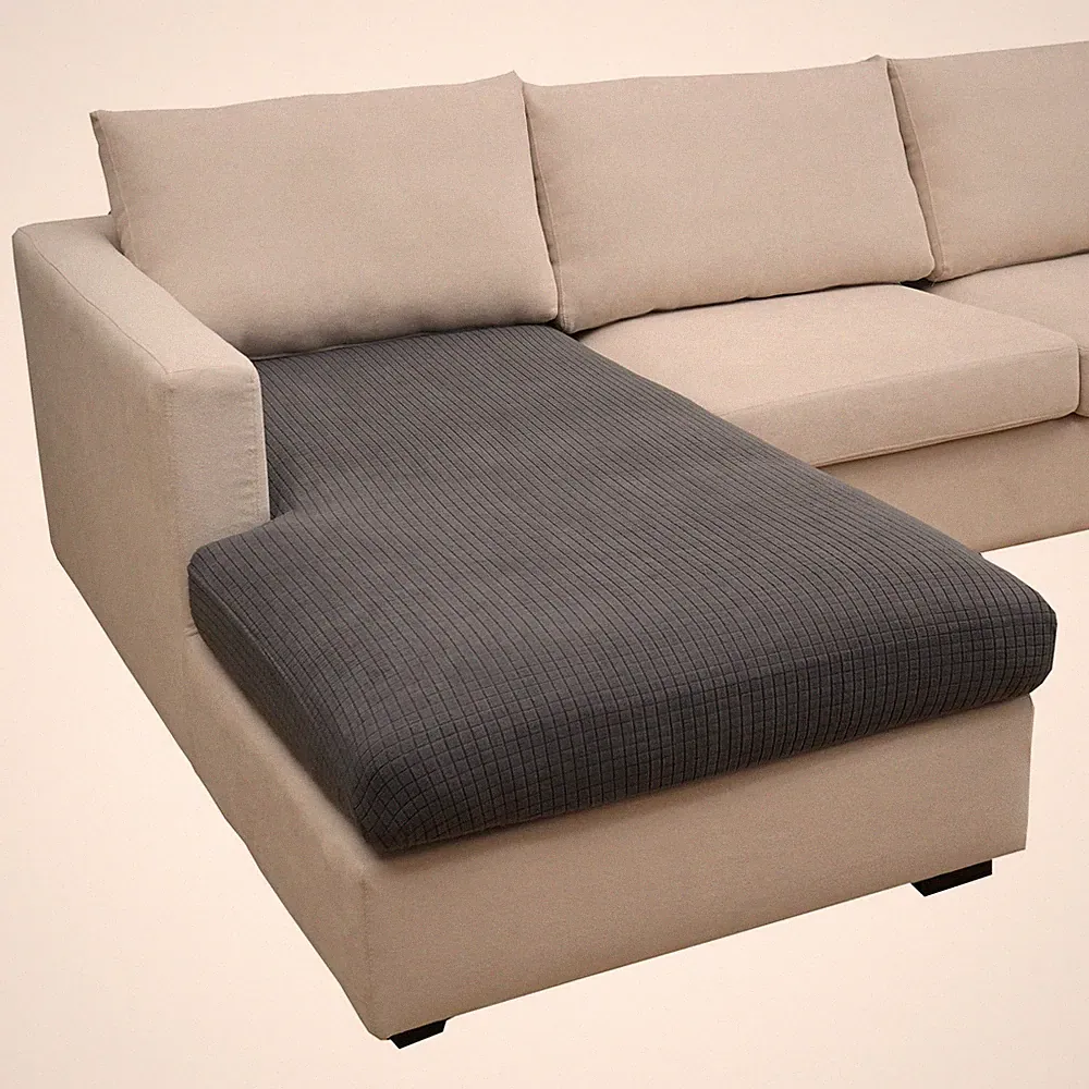 Sectional Couch Covers Chaise Cushion Cover for Sofa L Shape Chaise Lounge Ma...