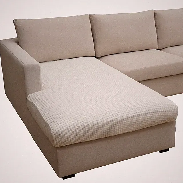 Sectional Couch Covers Chaise Cushion Cover for Sofa L Shape Chaise Lounge St...