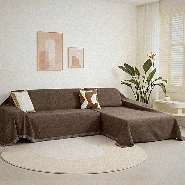 Sectional Couch Covers, Couch Cover for Sofa, 2 Pieces L Shape Sofa Cover, So...