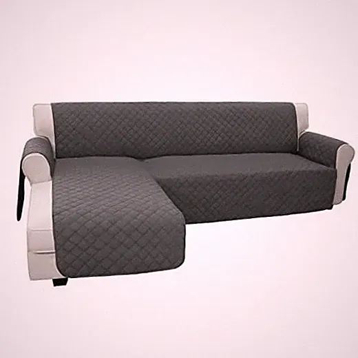 Sectional Couch Covers for Dogs L Shape Sofa Cover Large Dark Gray/Dark Gray