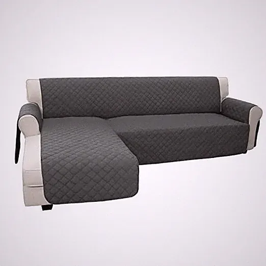 Sectional Couch Covers for Dogs L Shape Sofa Cover Large Dark Gray/Dark Gray