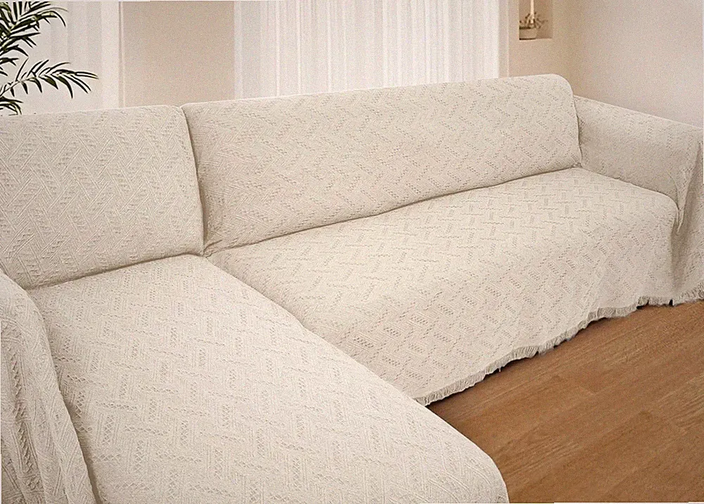 Sectional Couch Covers for Sectional Sofa L Shaped Sofa Cover Blanket 2 Piece...