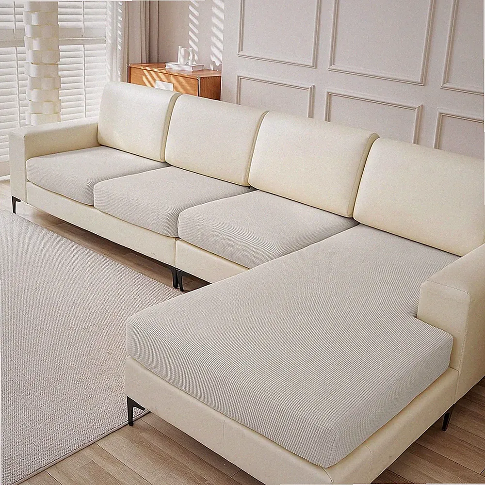Sectional Couch Covers for Sofa L Shape Gray Universal Sofa Cover | Washable Str