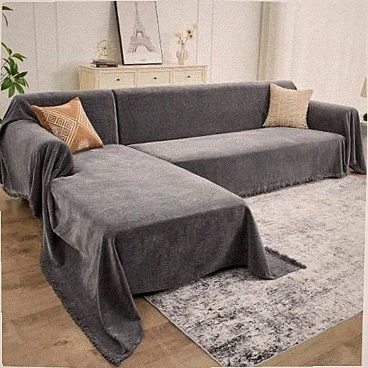 Sectional Couch Covers for Sofa Washable L Shaped Couch X-Large Dark Gray
