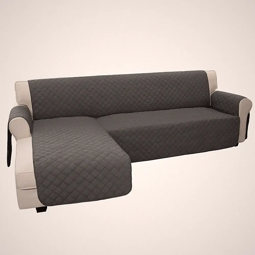 Sectional Couch Covers L Shape Reversible Sofa Slipcover Chaise Lounge Cover...