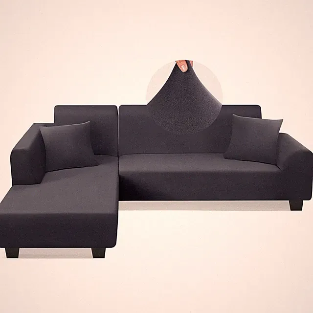 Sectional Couch Covers L Shape Sofa Covers Super Stretch 2pcs Sofa Slipcovers...