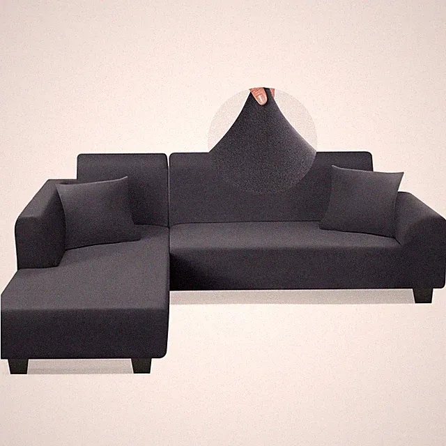 Sectional Couch Covers L Shape Sofa Covers Super Stretch 2pcs Sofa Slipcovers...