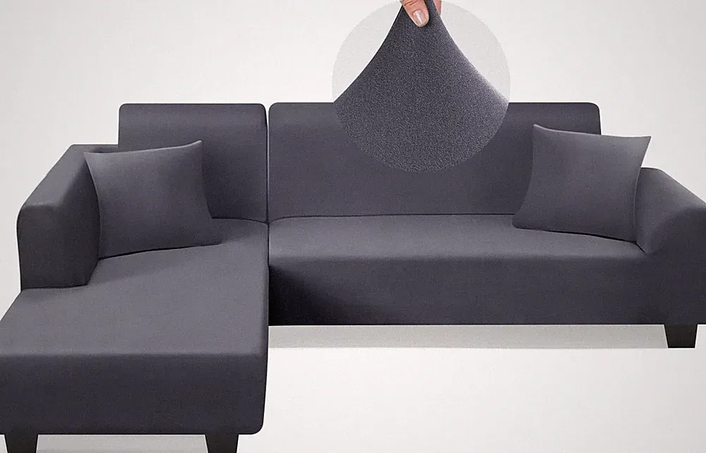 Sectional Couch Covers L Shape Sofa Covers Super Stretch 2Pcs Sofa Slipcovers F