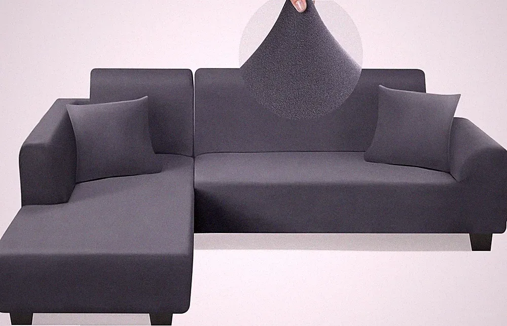 Sectional Couch Covers L Shape Sofa Covers Super Stretch 2Pcs Sofa Slipcovers F