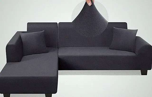 Sectional Couch Covers L Shape Sofa Covers Super Stretch 2Pcs Sofa Slipcovers fo