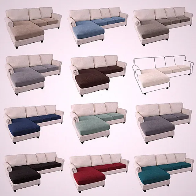 Sectional Couch Covers L Shaped Sofa Cover Separate Cushion Couch Chaise Lounge