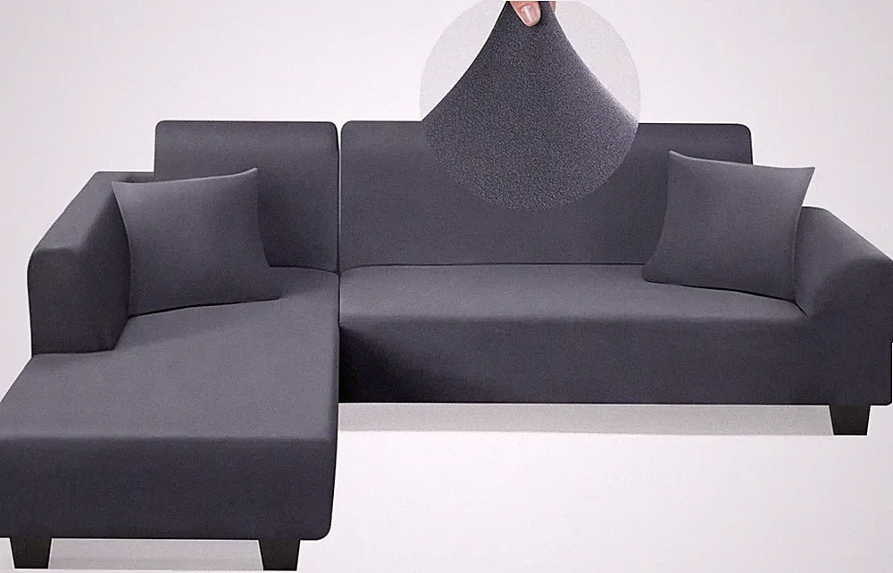 Sectional Couch Covers Stretch L Shape Sofa Covers, Light Grey | L Shaped Sectio