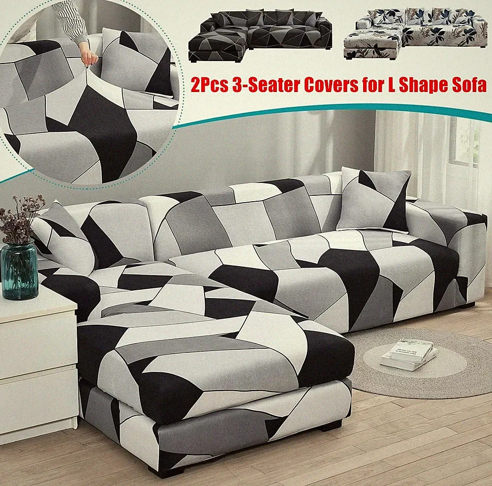 Sectional Couch Covers Stretch Sofa Slipcovers for L-Shape Corner Sofa Covers