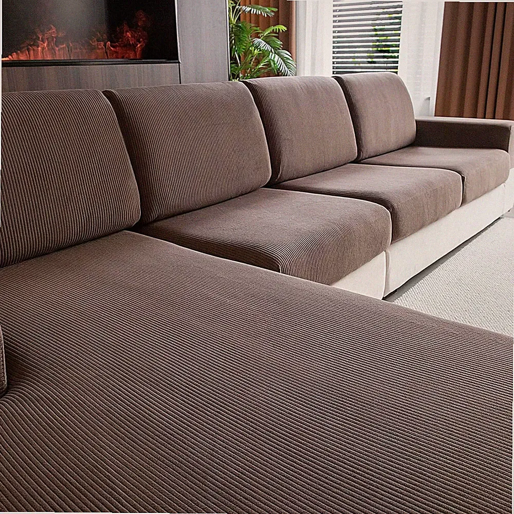 Sectional Couch Covers, Wear Resistant Stretch Sofa Covers Washable Soft Couch C