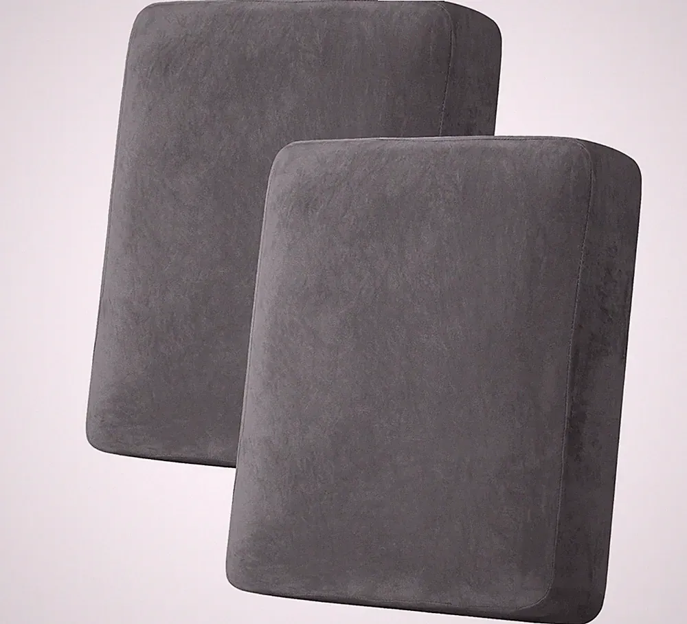 Sectional Couch Cushion Covers 2 Pieces Velvet Separate Couch Cover Stretch Sofa