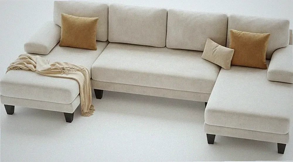 Sectional Couches for Living Room | 112 Inch U-Shaped Sectional Couch