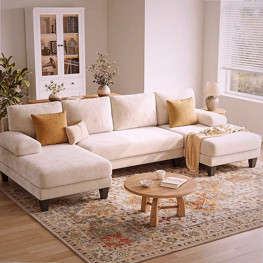 Sectional Couches for Living Room | 112 Inch U-Shaped Sectional Couch