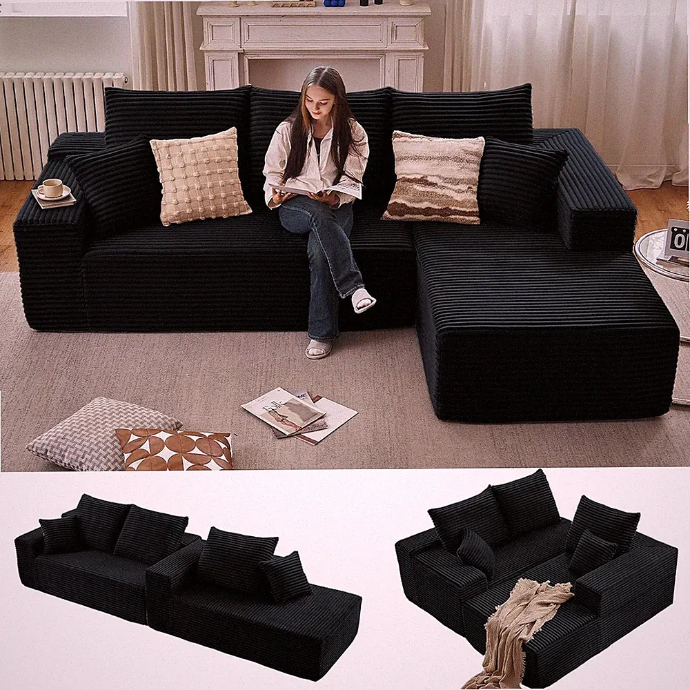 Sectional Couches for Living Room Cloud Couch Sofa with L-Shape Couch
