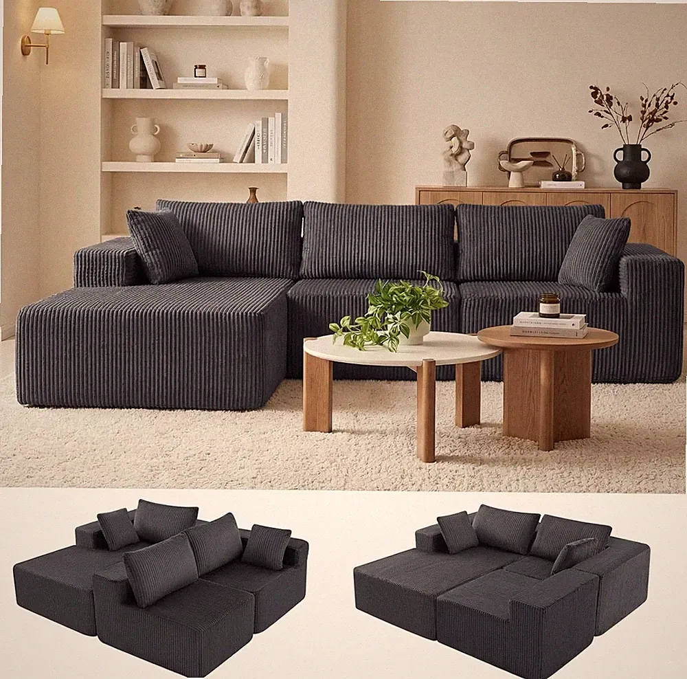 Sectional Couches for Living Room | Inch U-Shaped Sectional Couch