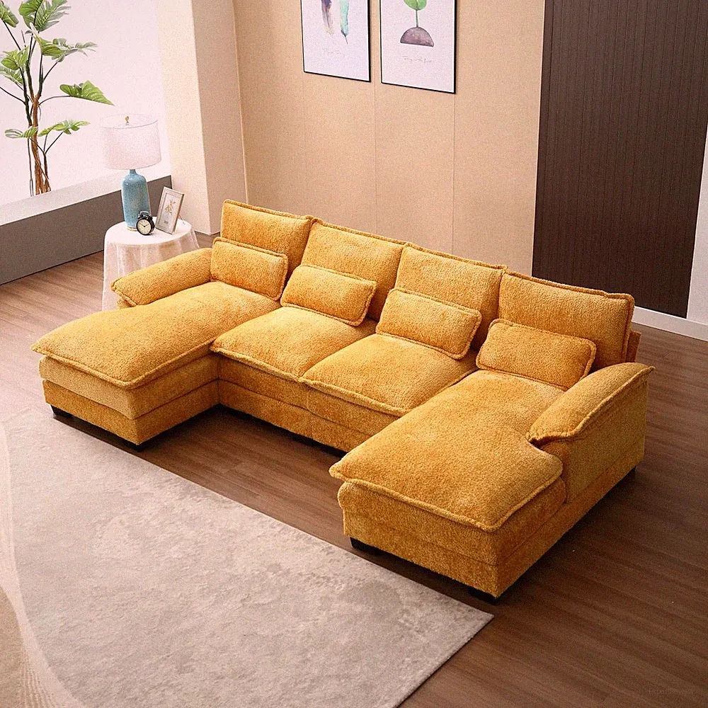 Sectional Couches for Living Room, Modular Sectional Sofa Fabric U-Shaped Living