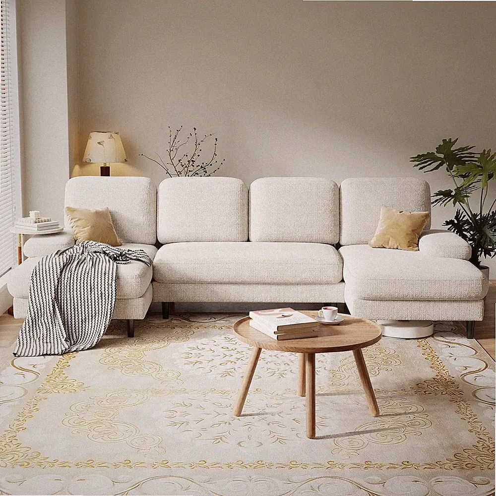 Sectional Couches for Living Room, U Shaped Couch with Double Chaise Lounge,...