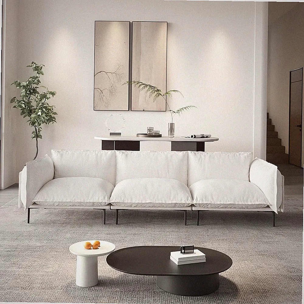 Sectional Couches for Living Room, Velvet 111" Modern 3 Seater Sofa with Removab