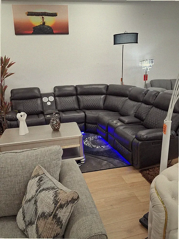 Sectional,Electric Recliner,Led light and Speaker Bluetooth