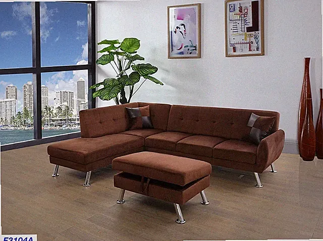 sectional,L shape,furniture,Sectional with Ottoman,Modern