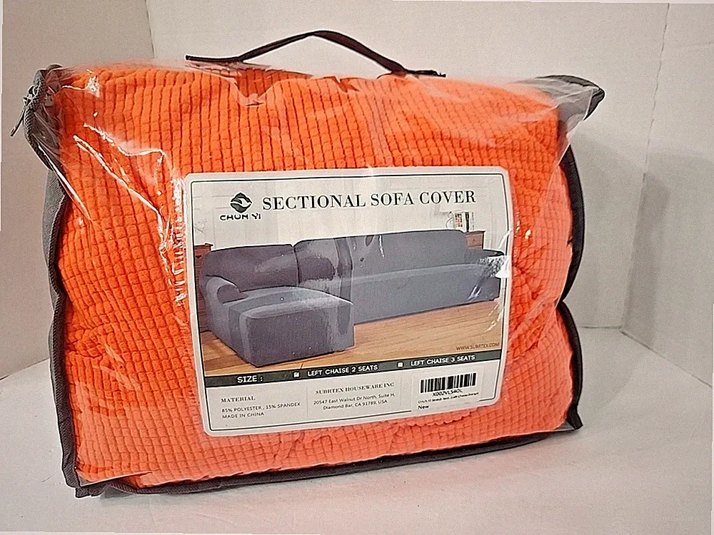 Sectional L-Shape Sofa Covers 2 Piece 2 Seat Couch Chaise Sofa Stretch Slipcover