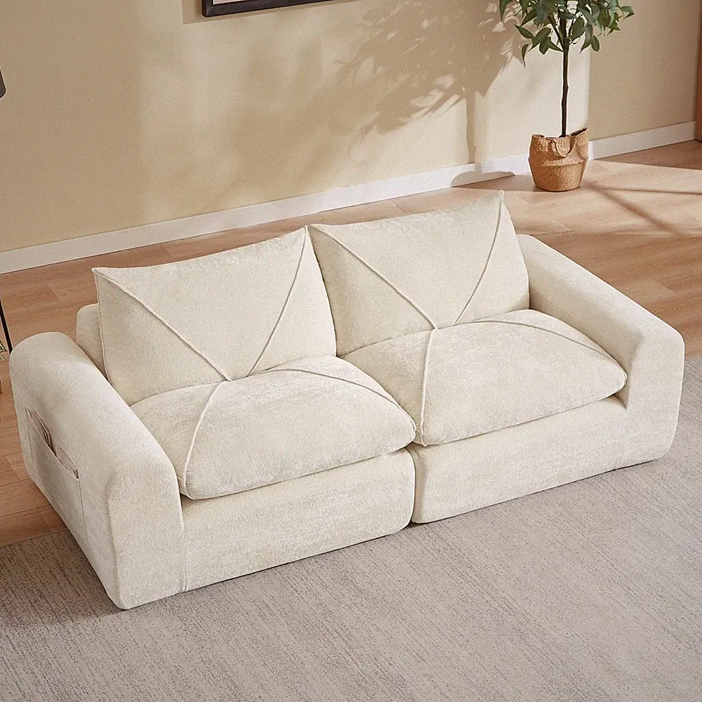 Sectional Modular Sofa Couch Deep Seat 2 Seater Boneless Cloud Couch Loveseat