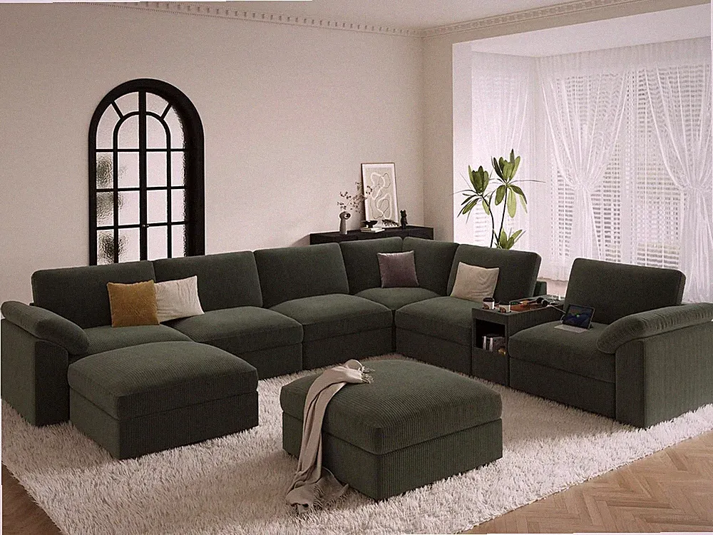 Sectional Modular Sofa, Oversized L Shape Sectional Couch
