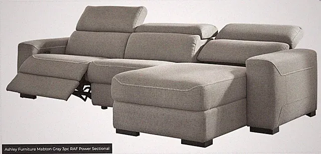 sectional power couch with recliner and chaise
