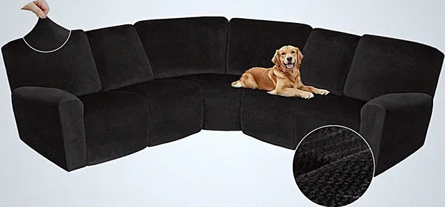 Sectional Recliner Couch Covers Velvet Corner Sectional Sofa Cover for Reclining