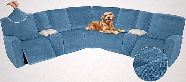 Sectional Recliner Couch Covers Velvet Washable Corner Sectional Sofa Cover for