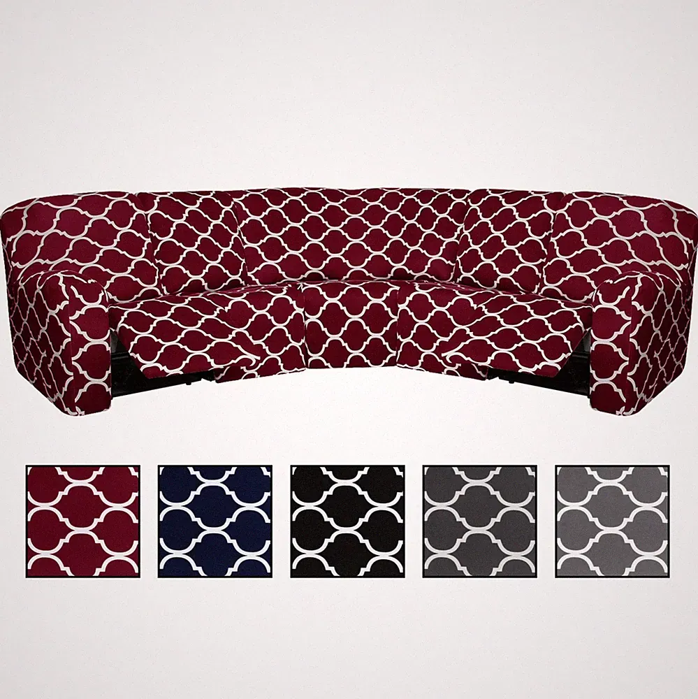 Sectional Recliner Sofa Covers 5 Seat Stretch Corner Reclining Sofa Cover